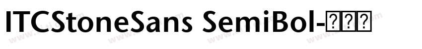 ITCStoneSans SemiBol字体转换